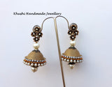 Jhumkas in gold - Khushi Handmade Jewellery