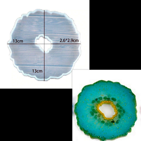 Uneven Resin Coaster Molds Pattern 5, Silicone Mould for Casting with Resin, Epoxy and Concrete