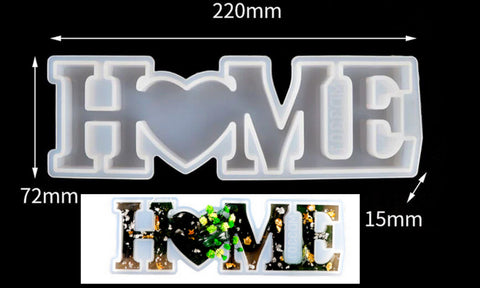 HOME Word Letter Mold Mould for Baking,Cake,Chocolate,Clay and Resin crafts