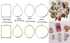 Resin Jewelry Open Back Bezels, Angle Wings, Gold Color, Hollow