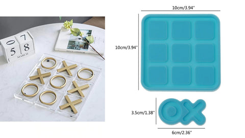 Tic Tac Toe Game Silicone Mold For Resin Crafts