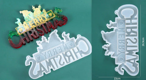 Merry Christmas Silicone Resin Molds Moulds