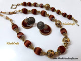 Bronze Silk Thread jewellery set - Khushi Handmade Jewellery