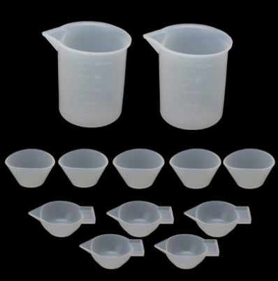 Silicone dispenser cups and beakers For Mixing and pouring Resin