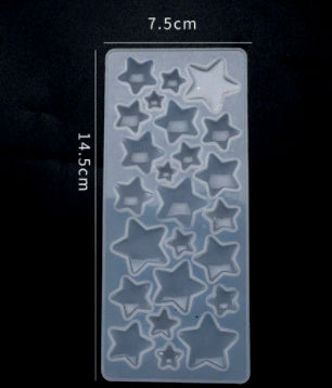 Star Pattern Earring stud and Pendant Silicone Mold For Resin Crafts and Jewellery Making
