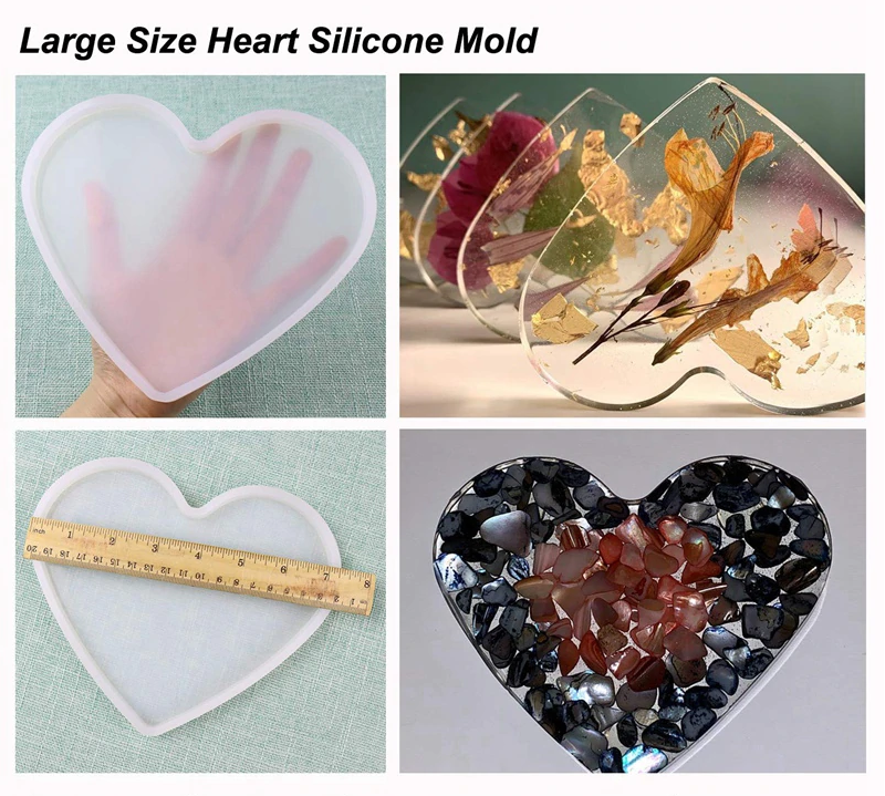 Heart Pendant Silicon Mold Cabochon Resin Mold Flexiable 