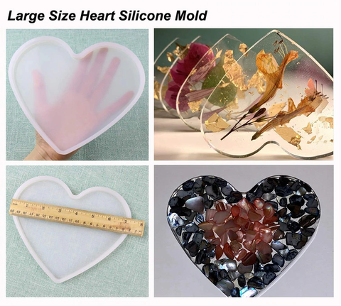 Large Heart Silicone Mold For Resin and Cement Crafts