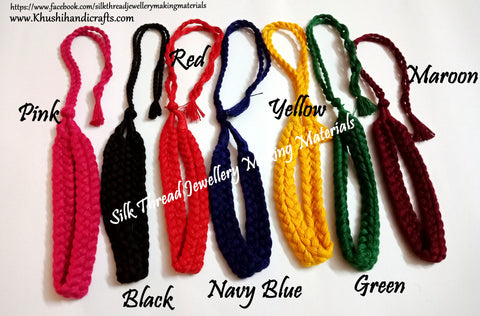 Braided necklace cord/ Cotton Dori / Back Thread / Rope | Adjustable