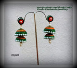 Quilled jhumkas