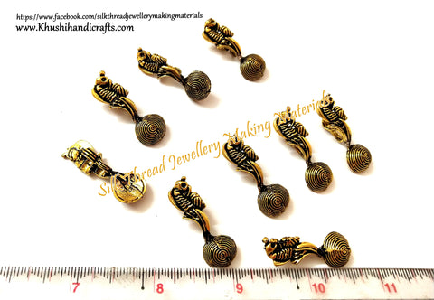 Kolhapuri Beads Antique Gold Peacock Pattern 24.Sold Per piece!