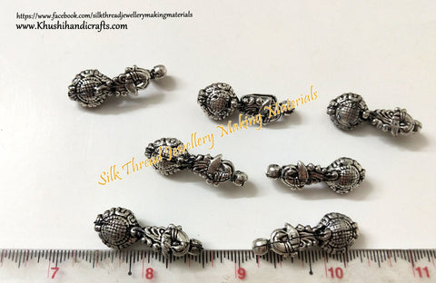 Kolhapuri Beads Antique Silver Peacock Pattern 32.Sold Per piece!