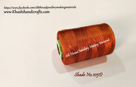 Bronze shade Silk Threads Individual Spools for Bangle/Jhumkas/Jewelry Designing/Tassel Making Shade No. 105D