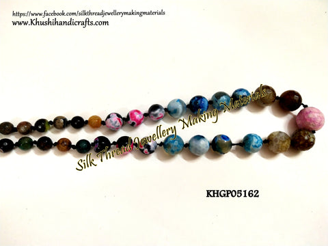 Natural Faceted Graduation Round Agates -Gemstone Beads - KHGP05162