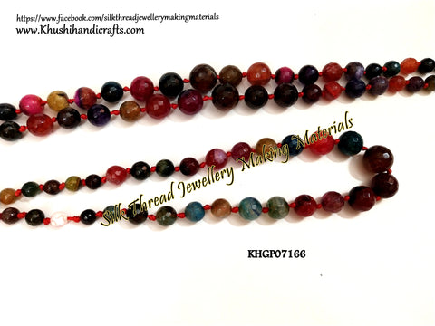 Natural Faceted Graduation Round Agates -Gemstone Beads - KHGP07166
