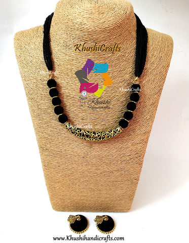 Silk thread Jewellery in Black!