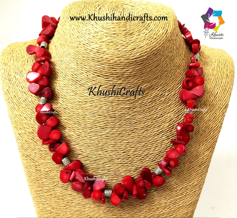 Red Designer Coral Necklace