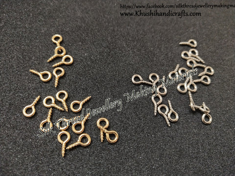 10 mm Eye Pin bails Screw eye pins For Pendants Clay/Resin Jewellery Crafts