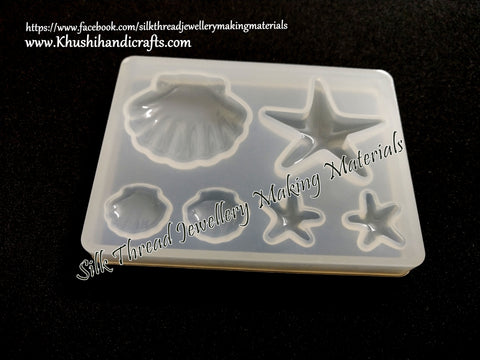 Starfish Shell shape Mould Silicone Mold for casting UV Resin,Epoxy resin and concrete
