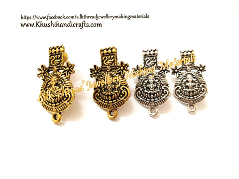 Antique Gold Silver Lakshmi stud -ST57