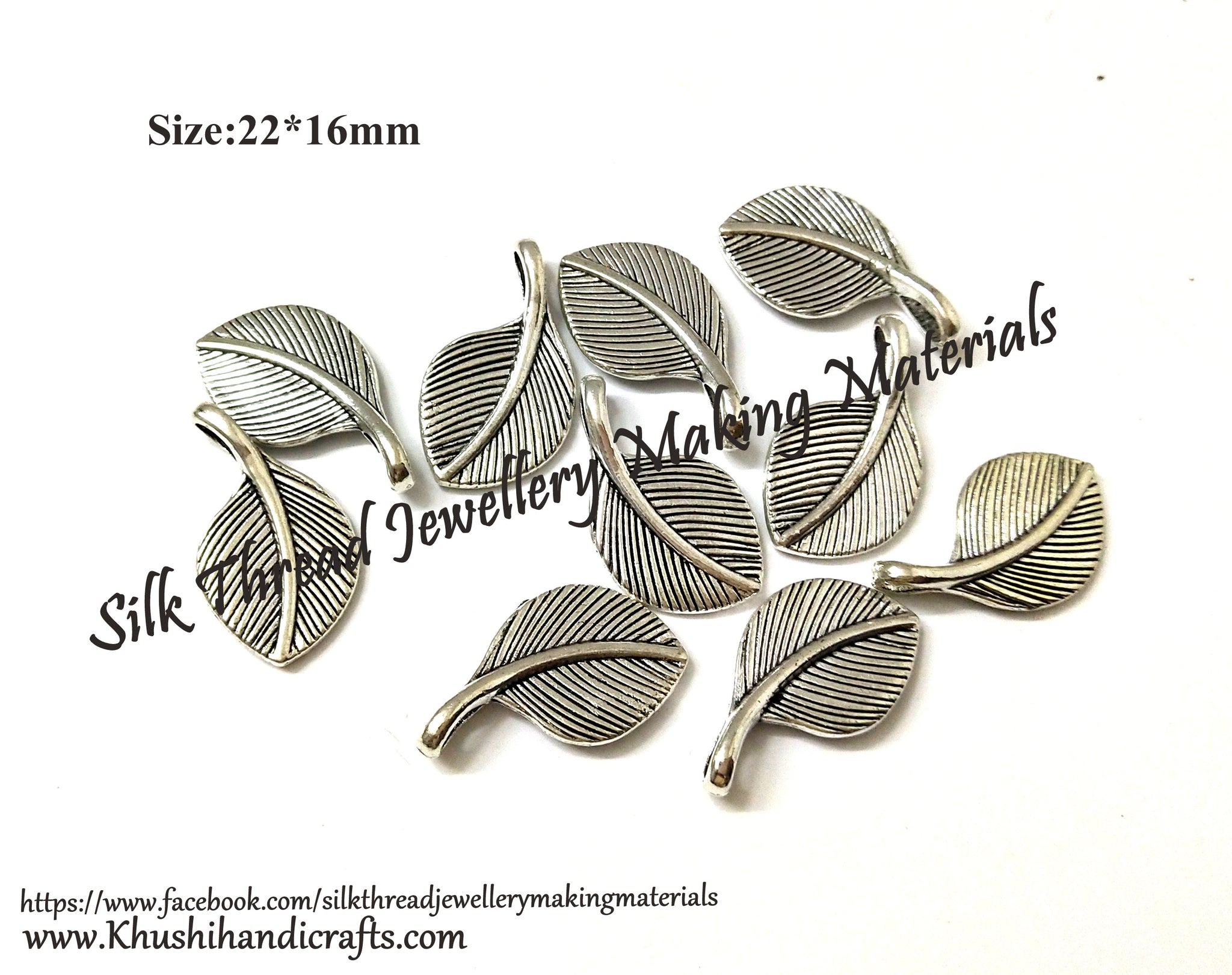 Metal leaf pendant charm Jewellery making