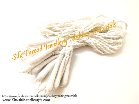 White Cotton Dori / Necklace Cord / Rope| Adjustable