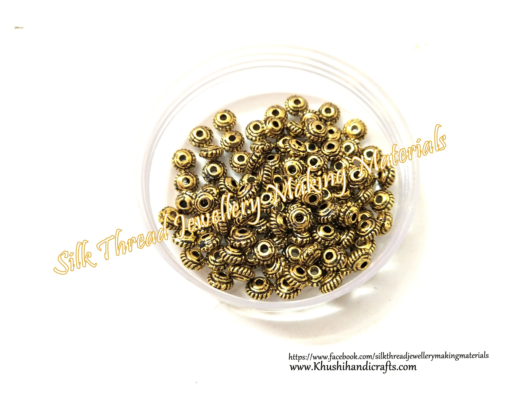 Antique Gold metal spacers Beads.Sold as a set of 100 pieces!- SP78