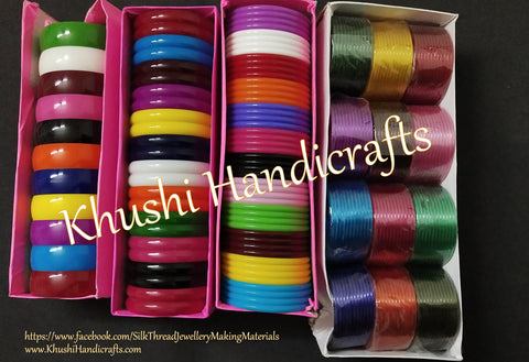Buy 4 ,5 ,10 ,20 mm plastic bangles for silk thread Jewellery making!