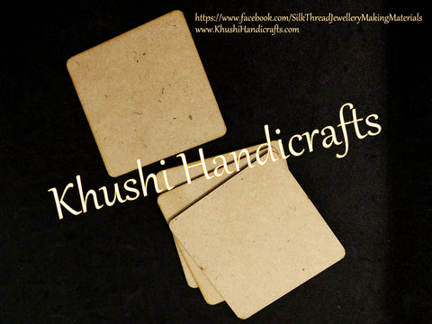 10 cm Square MDF Coaster bases for Resin,Epoxy resin and Decoupage.Set of 10 pieces!