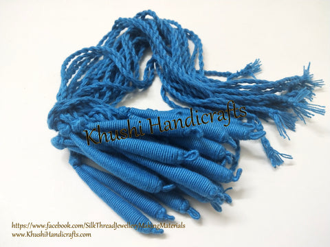 Cotton Dori / Necklace Cord / Rope in Peacock Blue | Adjustable