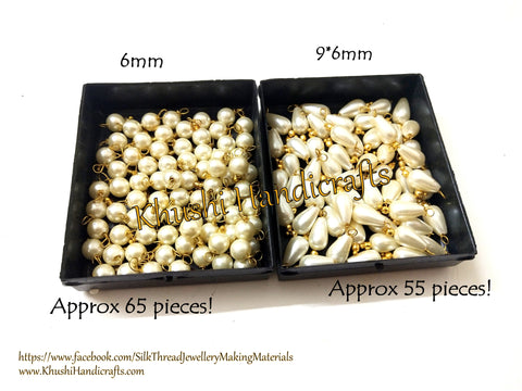Assorted Pearl Round Drop Dangler Beads.
