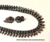 Kolhapuri oxidized silver necklace