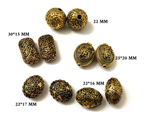 Metal Spacer beads combo!Set of 10 pieces!