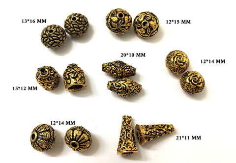 Metal Spacer beads combo!Set of 14 pieces!