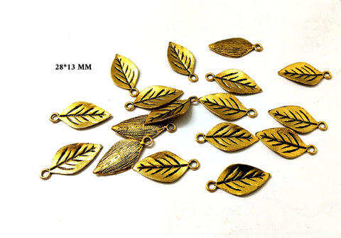 Antique Gold Leaf spacer charms.Sold as a set of 20 pieces!