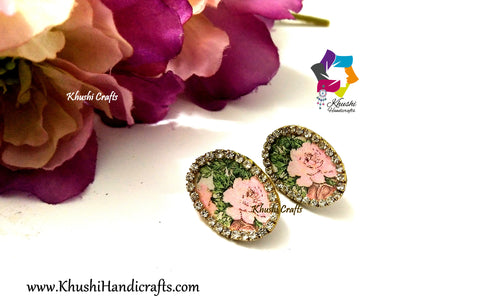Rose studs with Stone lining