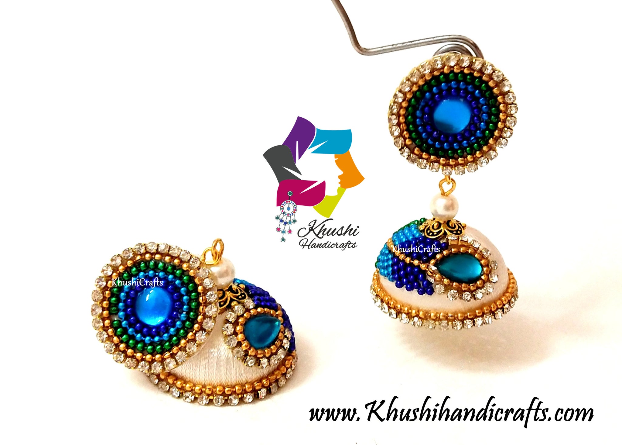 Handmade Silk Thread EarringsOrange  Nisarga Sattva