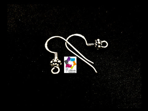925 Sterling Silver Hook Earring Earwire pattern 4! Sold per pair.