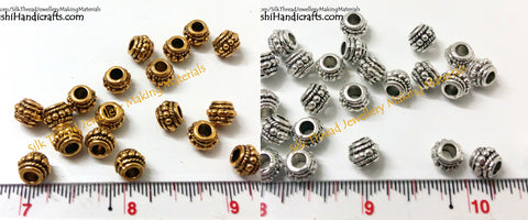 Designer Antique Gold and Silver spacer beads.Sold as a pack of 50 -SP16