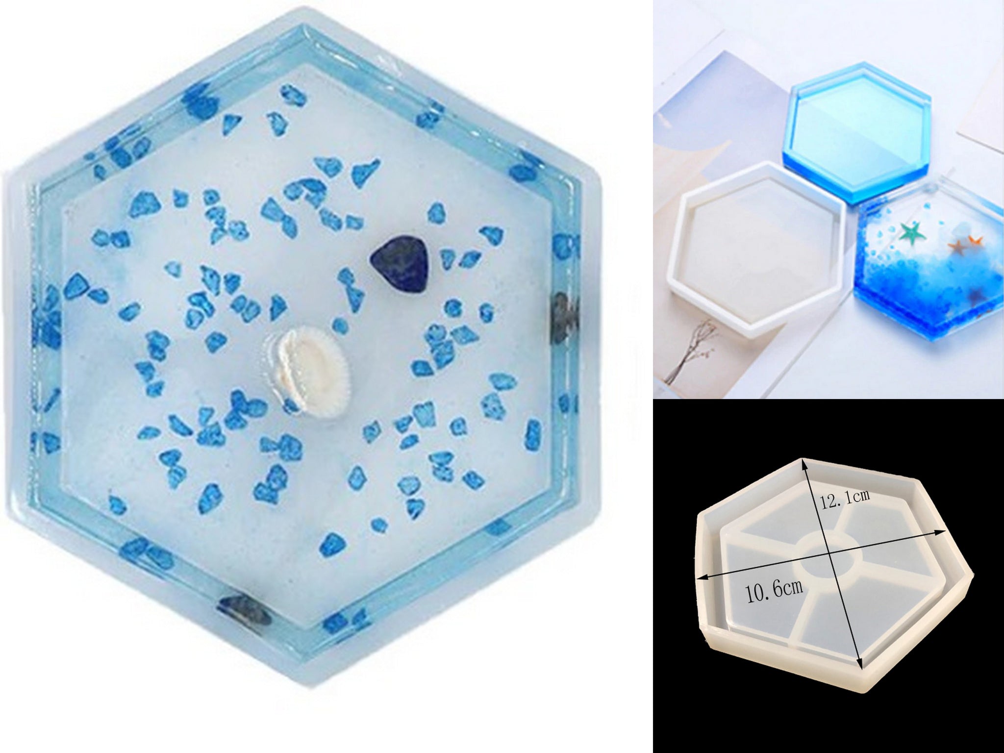 Circular Coaster Mold Crystal Epoxy Resin Mold Square Coaster