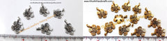 Antique Gold /Silver Flower charms/Spacers.Sold as a set of 10 pieces! - Khushi Handmade Jewellery