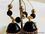 Jhumkas in black! - Khushi Handmade Jewellery