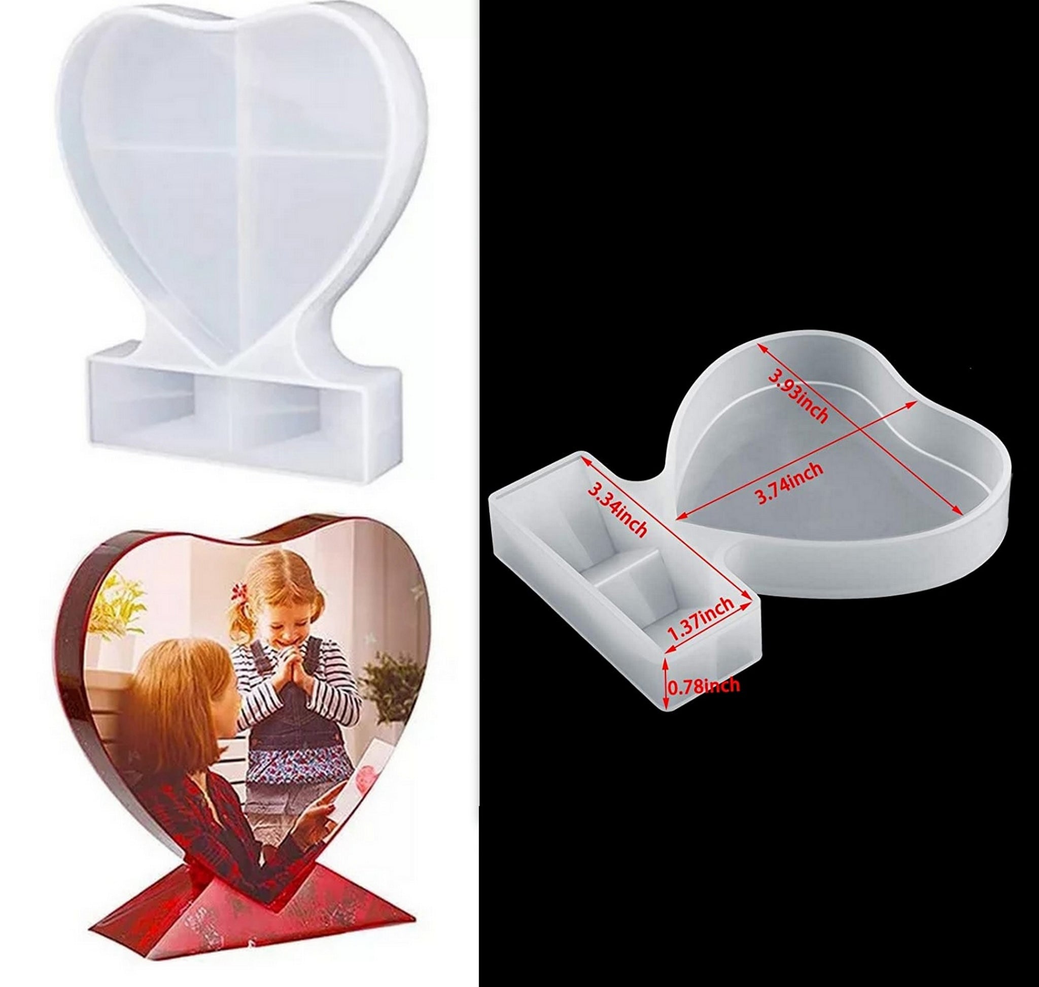 Buy Heart Photo Frame Mould Silicone mold for UV Resin, Epoxy resin online!  – Khushi Handicrafts