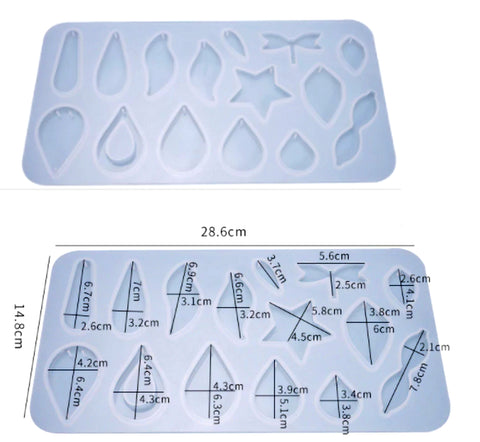 Designer Earring ,Pendant Geometrical pattern Mould Silicone Mold for casting UV Resin,Epoxy resin