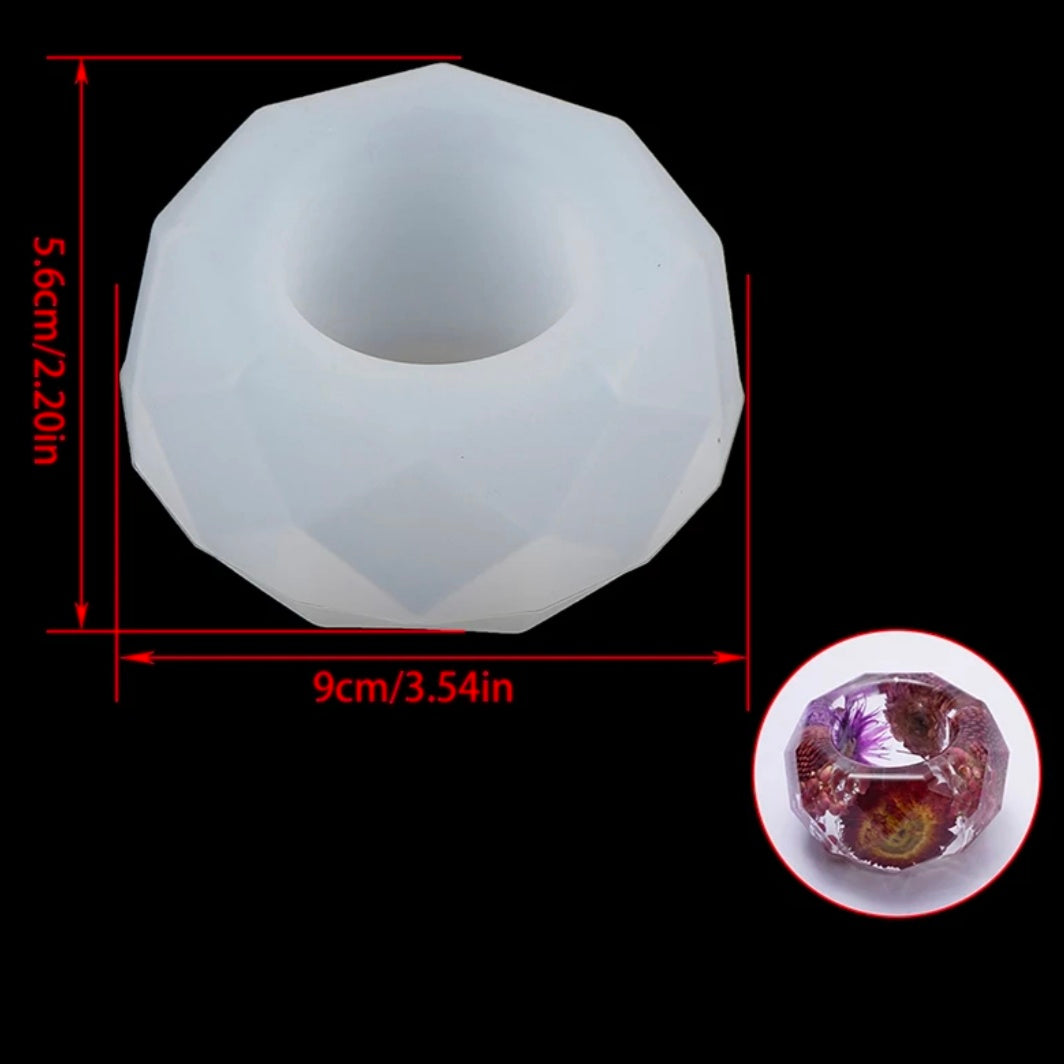 Candle holder Ash tray storage box/ Tea light holder Silicone Mould - Silicone Mold - Resin Mould