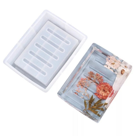Rectangular soap tray holder Silicone Mold