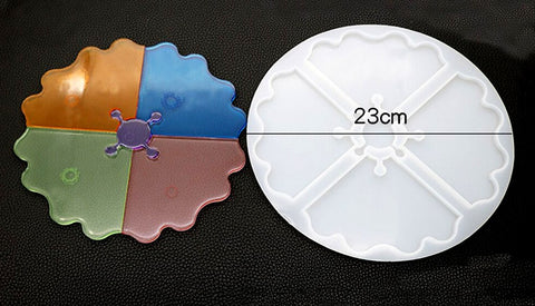 New design Agate Triangle Coaster Mould - Silicone Mold - Resin Mould Pattern 2
