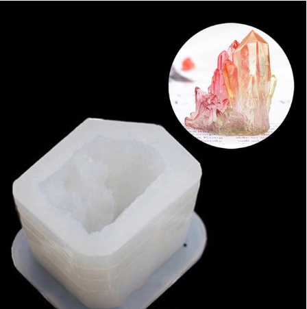 Resin Geodes clustered crystal Mould 2 Silicone Mold for casting UV Resin,Epoxy resin