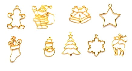 Christmas themed Bezel Frame/Pendant Combo for Resin Crafts Jewellery Making