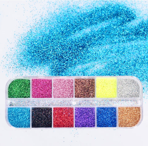 12 Sets  Holographic Glitter Powder for resin crafts!