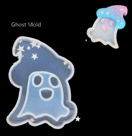 Ghost Shaker Key Chain Charms Silicone Mold- DIY Jewelry Craft Tool